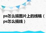 ps怎么描图片上的线稿（ps怎么描线）