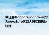今日更新opporeno6pro+和华为nova8pro区别大吗买哪款比较好