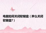 电脑如何关闭软键盘（肿么关闭软键盘?）
