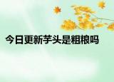 今日更新芋头是粗粮吗
