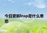 今日更新lnsp是什么意思