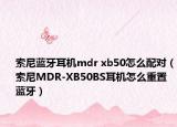 索尼蓝牙耳机mdr xb50怎么配对（索尼MDR-XB50BS耳机怎么重置蓝牙）