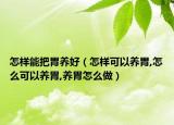 怎样能把胃养好（怎样可以养胃,怎么可以养胃,养胃怎么做）