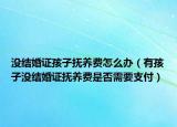 没结婚证孩子抚养费怎么办（有孩子没结婚证抚养费是否需要支付）