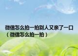 微信怎么拍一拍别人又亲了一口（微信怎么拍一拍）