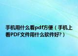 手机用什么看pdf方便（手机上看PDF文件用什么软件好?）