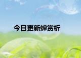 今日更新蝉赏析