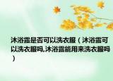 沐浴露是否可以洗衣服（沐浴露可以洗衣服吗,沐浴露能用来洗衣服吗）