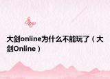 大剑online为什么不能玩了（大剑Online）