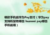 哪款手机能华为Pay支付（华为pay支持机型有哪些 huawei pay哪些手机能用）