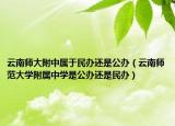 云南师大附中属于民办还是公办（云南师范大学附属中学是公办还是民办）