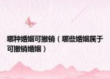 哪种婚姻可撤销（哪些婚姻属于可撤销婚姻）