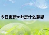今日更新mft是什么意思