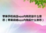 苹果手机商店app内购买是什么意思（苹果商城app内购买什么意思）