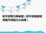 肝不好有几种表现（肝不好的症状 肝脏不好的几大表现）