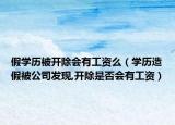 假学历被开除会有工资么（学历造假被公司发现,开除是否会有工资）