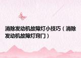 消除发动机故障灯小技巧（消除发动机故障灯窍门）