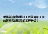 苹果刷机越狱解id（有关apple id的转换和越狱后的怎样升级）