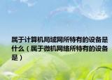属于计算机局域网所特有的设备是什么（属于微机网络所特有的设备是）