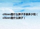 citizen是什么牌子手表多少钱（citizen是什么牌子）