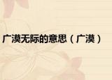 广漠无际的意思（广漠）