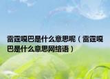 雷霆嘎巴是什么意思呢（雷霆嘎巴是什么意思网络语）