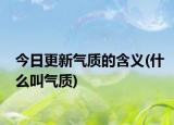 今日更新气质的含义(什么叫气质)