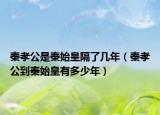 秦孝公是秦始皇隔了几年（秦孝公到秦始皇有多少年）