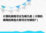 计算机病毒可分为哪几类（计算机病毒的类别大致可分为哪些?）