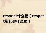 respect什么梗（respect敬礼是什么梗）