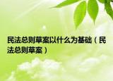民法总则草案以什么为基础（民法总则草案）