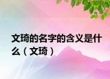文琦的名字的含义是什么（文琦）