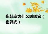 崔韩率为什么叫啵农（崔韩光）