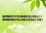 缓刑期间可不可以继续担当公司法人?（缓刑期间是否可以注册公司当法人代表）