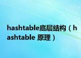 hashtable底层结构（hashtable 原理）