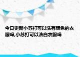 今日更新小苏打可以洗有颜色的衣服吗,小苏打可以洗白衣服吗