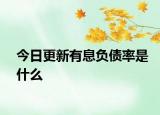 今日更新有息负债率是什么
