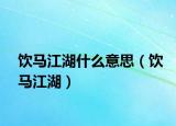 饮马江湖什么意思（饮马江湖）