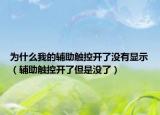 为什么我的辅助触控开了没有显示（辅助触控开了但是没了）