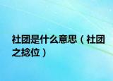 社团是什么意思（社团之捻位）