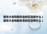 股东大会和股东会的区别是什么（股东大会和股东会的区别有什么）