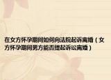 在女方怀孕期间如何向法院起诉离婚（女方怀孕期间男方能否提起诉讼离婚）