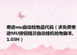 奇迹mu自动捡物品代码（求免费奇迹MU按钮精灵自动挂机捡物脚本,1.03H）