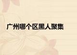 广州哪个区黑人聚集