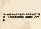 温泉在什么时间泡最好（泡温泉的最佳时间,什么时候泡温泉最好,泡温泉什么季节好）