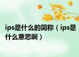 ips是什么的简称（ips是什么意思啊）