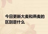 今日更新大麦和燕麦的区别是什么