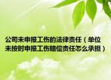 公司未申报工伤的法律责任（单位未按时申报工伤赔偿责任怎么承担）