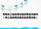 有集体土地使用证建房算是违建吗（有土地使用证建房是否算违建）