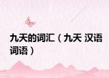 九天的词汇（九天 汉语词语）